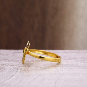22KT Gold Designer Ladies Plain Ring LPR301
