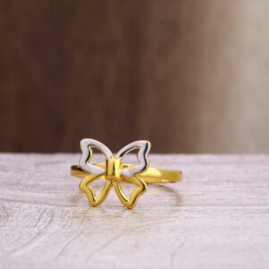 22KT Gold Designer Ladies Plain Ring LPR301