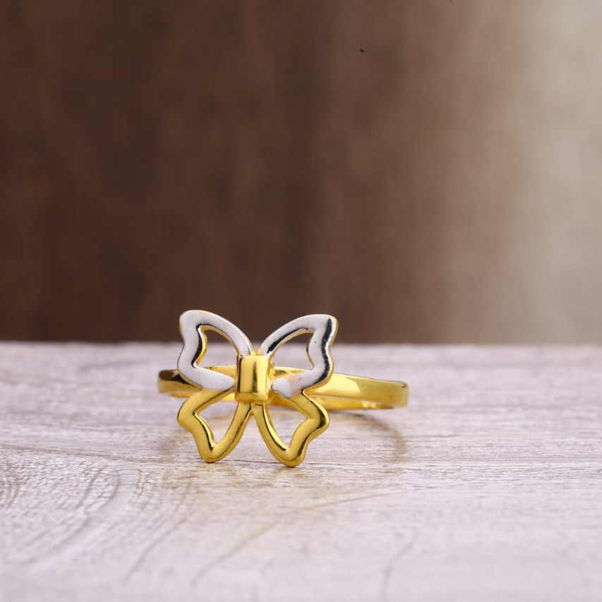 22KT Gold Designer Ladies Plain Ring LPR301