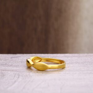 916 Gold CZ Hallmark Stylish Ladies Plain Ring LPR304