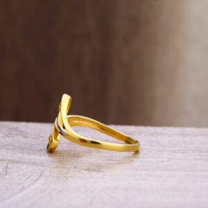 916 Gold CZ Hallmark Gorgeous Ladies Plain Ring LPR305