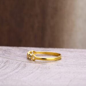 916 Gold CZ Hallmark Fancy Ladies Plain Ring LPR306