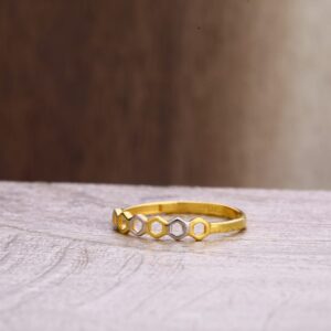 916 Gold CZ Hallmark Fancy Ladies Plain Ring LPR306