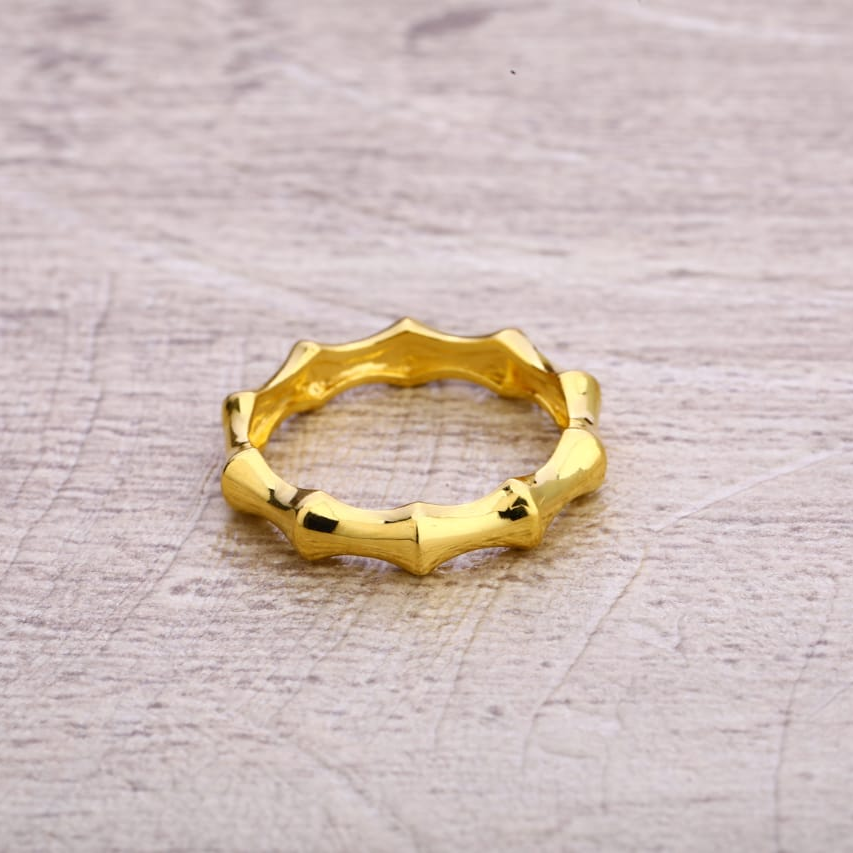 916 Gold CZ Hallmark Exclusive Ladies Plain Ring LPR307 - Image 2