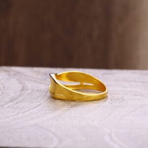 916 Gold CZ Hallmark Designer Ladies Plain Ring LPR309