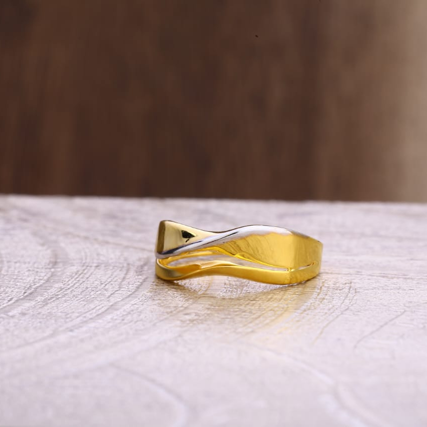 916 Gold CZ Hallmark Designer Ladies Plain Ring LPR309