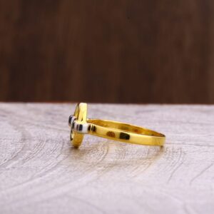 916 Gold CZ Stylish Ladies Plain Ring LPR293