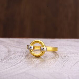 916 Gold CZ Stylish Ladies Plain Ring LPR293