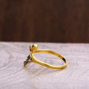 916 Gold CZ Gorgeous Ladies Plain Ring LPR294