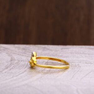 916 Gold CZ Fancy Ladies Plain Ring LPR295