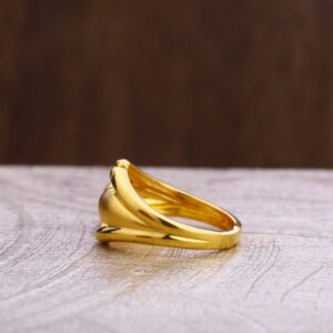 916 Gold CZ Exclusive Ladies Plain Ring LPR296