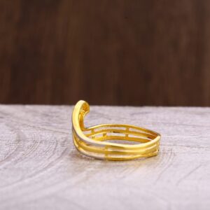 916 Gold CZ Ladies Plain Ring LPR300