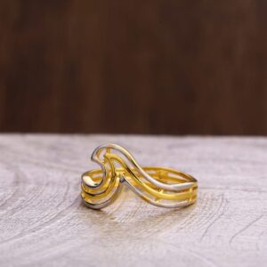 916 Gold CZ Ladies Plain Ring LPR300