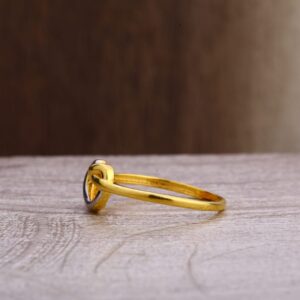 916 Gold Hallmark Stylish Ladies Plain Ring LPR283