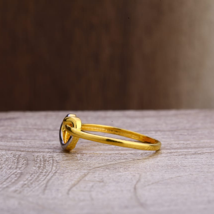 916 Gold Hallmark Stylish Ladies Plain Ring LPR283 - Image 2
