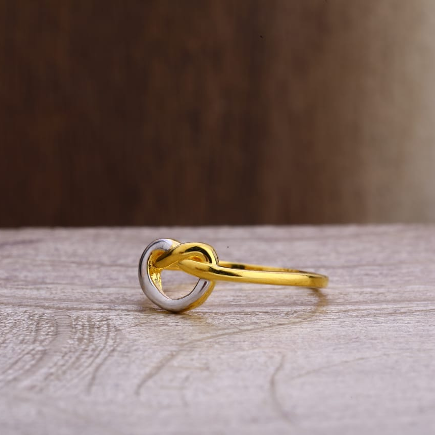 916 Gold Hallmark Stylish Ladies Plain Ring LPR283