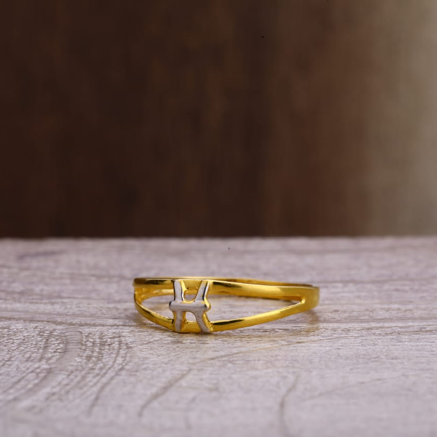 916 Gold Hallmark Fancy Ladies Plain Ring LPR285