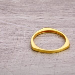 916 Gold Hallmark Delicate Ladies Plain Ring LPR287