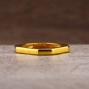 916 Gold Gorgeous Ladies Plain Ring LPR493