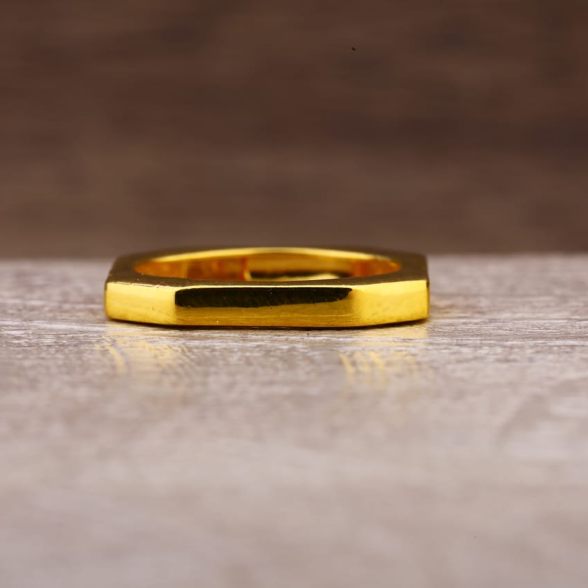 916 Gold Gorgeous Ladies Plain Ring LPR493 - Image 2
