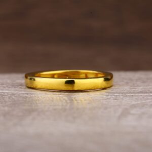 916 Gold Designer Ladies Plain Ring LPR496
