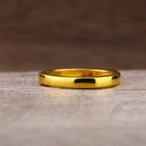 916 Gold Designer Ladies Plain Ring LPR496