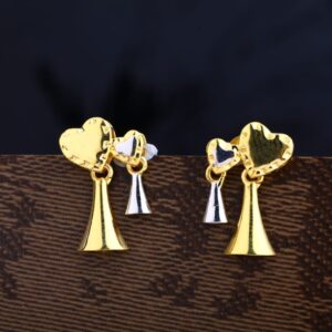 22CT Gold Stylish Ladies Plain Earring LPE304