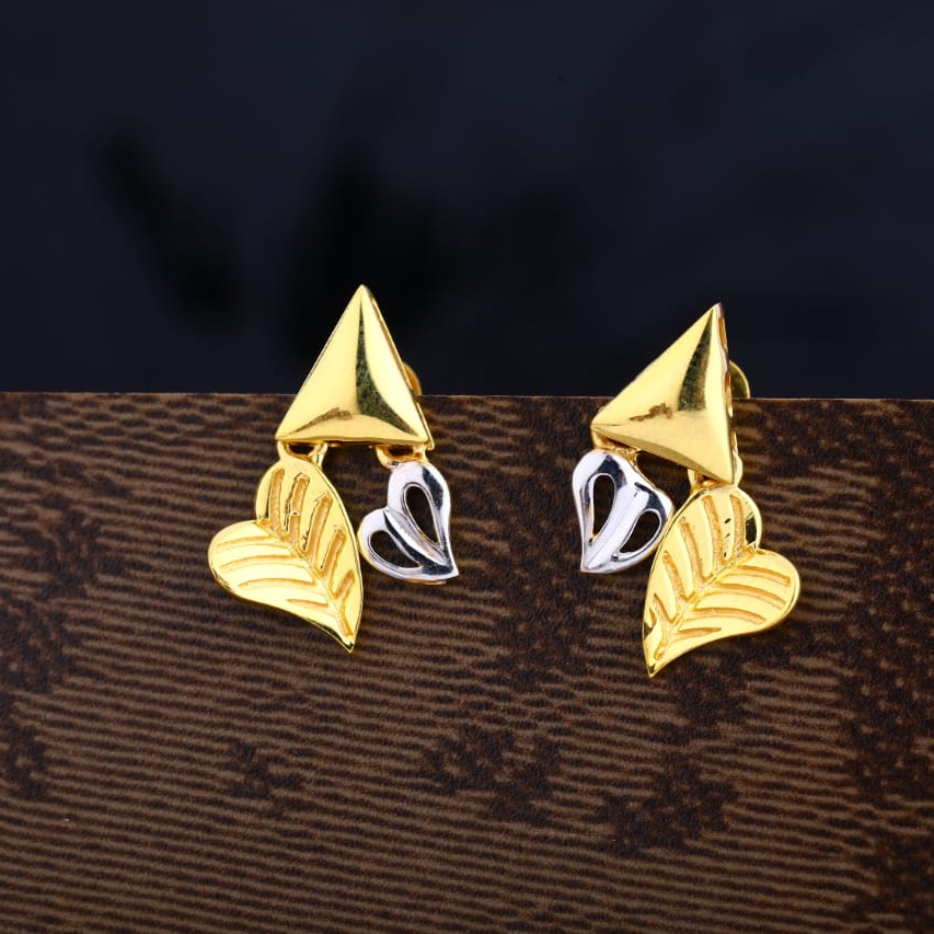 22CT Gold Gorgeous Ladies Plain Earring LPE305