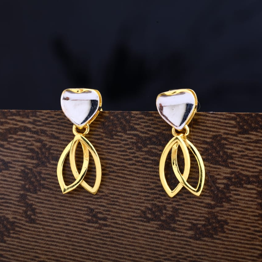 22CT Gold Fancy Ladies Plain Earring LPE306