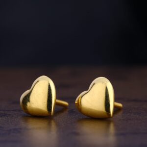 22KT Gold CZ Hallmark Stylish Ladies Plain Earring LPE297