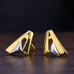 916 Gold Fancy Ladies Plain Earring LPE286