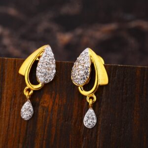 22CT Gold CZ Women's Gorgeous Hallmark Earring LFE481