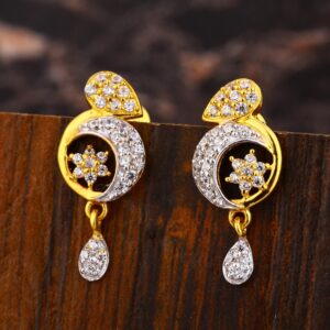 22CT Gold CZ Ladies Stylish Diamond Earring LFE477