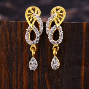 22KT Gold CZ Women's Stylish Hallmark Fancy  Earring LFE588