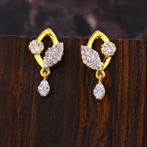 22KT Gold CZ Diamond Fancy  Ladies Earring LFE537