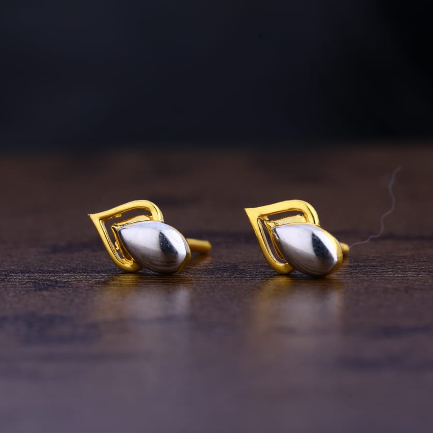 916 Gold Hallmark Exclusive Ladies Plain Earring LPE279