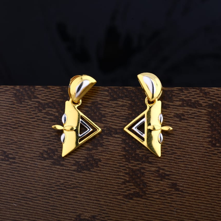 22KT Gold Hallmark Fancy Ladies Plain Earring LPE268