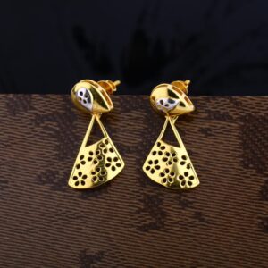 22KT Gold Hallmark Exclusive Ladies Plain Earring LPE269
