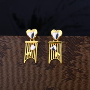 22KT Gold Hallmark Designer Ladies Plain Earring LPE271