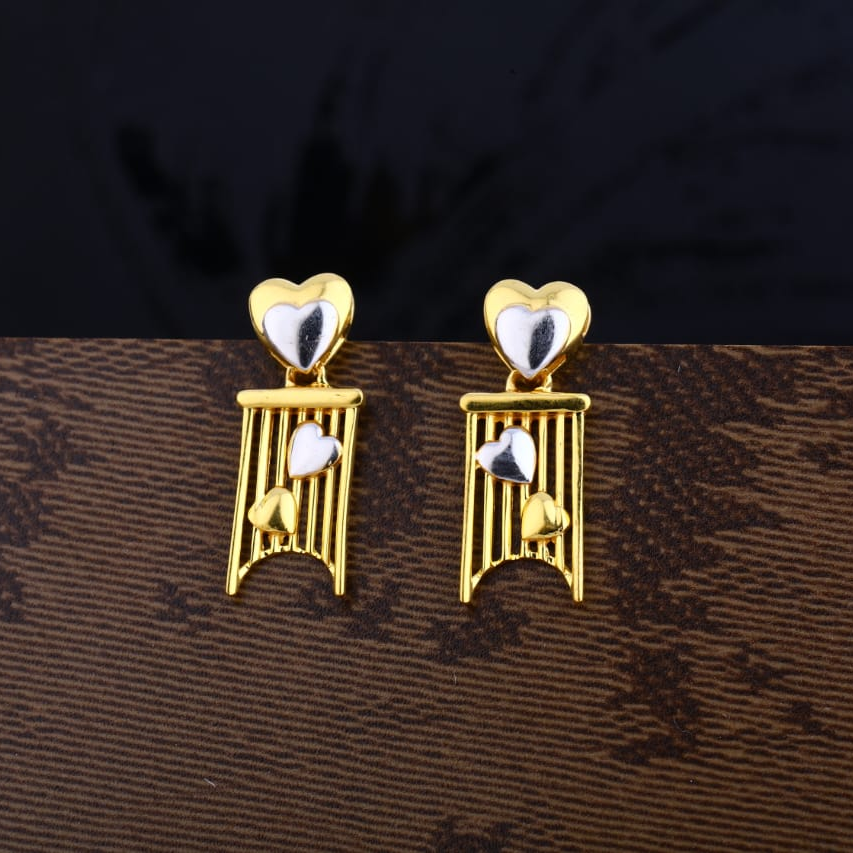22KT Gold Hallmark Designer Ladies Plain Earring LPE271