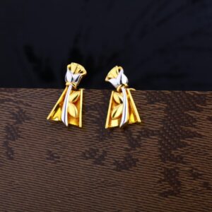 22KT Gold Hallmark Classic Ladies Plain Earring LPE272