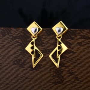 22KT Gold Delicate Ladies Plain Earring LPE261
