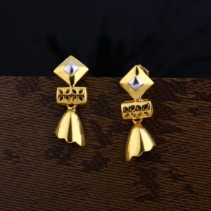 22KT Gold Ladies Plain Earring LPE263