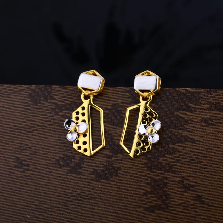 22KT Gold Ladies Plain Earring LPE264