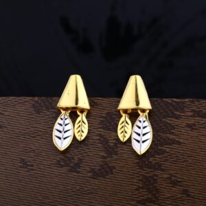 916 Gold CZ Hallmark Stylish Ladies Plain Earring LPE265