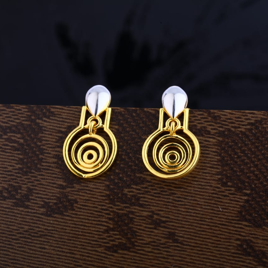 916 Gold CZ Hallmark Gorgeous Ladies Plain Earring LPE258
