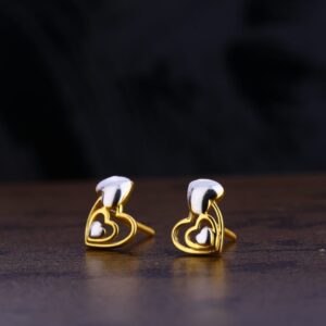 916 Gold CZ Hallmark Classic Ladies Plain Earring LPE256
