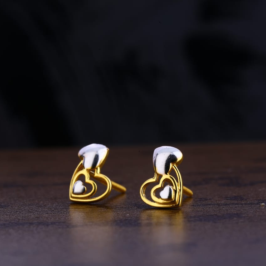 916 Gold CZ Hallmark Classic Ladies Plain Earring LPE256