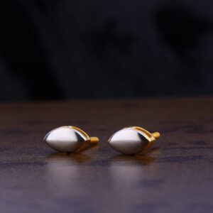 916 Gold CZ Hallmark Ladies Plain Earring LPE257