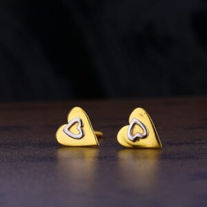 916 Gold Hallmark stylish Ladies Plain Earring LPE245